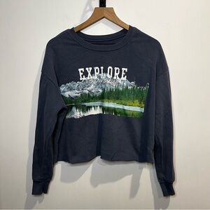 Women’s | Grayson Threads Explore The Rockies Crop Top Sweatshirt | Medium